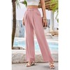 Clearlove Women's Relaxed Fit Dress Pants Tailored Wide Leg Trousers Professional Yet Comfortable Work Pants - 3 of 4