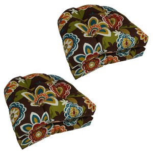 Blazing Needles, 19-inch U-Shaped Spun Polyester Outdoor Tufted Dining Chair Cushions (Set of 4) - 1 of 1