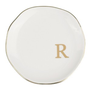 Unique Bargains Ceramic White Decorative Jewelry Tray - 1 of 4