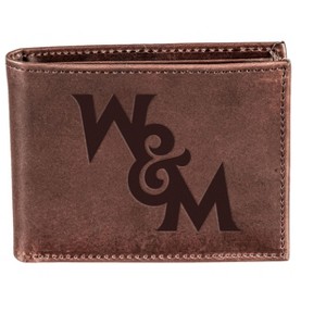 Evergreen NCAA William & Mary Tribe Brown Leather Bifold Wallet Officially Licensed with Gift Box - 1 of 1
