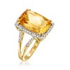 Ross-Simons 5.00 Carat Citrine and .30 ct. t.w. Champagne Diamond Ring in 14kt Yellow Gold - 3 of 4