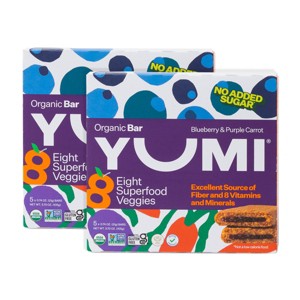 YUMI Organic Blueberry & Purple Carrot Baby Snack Bars - 3.7oz/5ct - 1 of 1