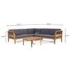 Maggift Patio Seating Sets Outdoor, Featuring Unique Design, Ideal for Chats, Perfect for Gardens, Living Spaces, Gray, 82.75"*82.75"*29.75" - 3 of 4
