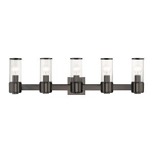 Livex Lighting Quincy 5 - Light Vanity in  Black Chrome - 1 of 4