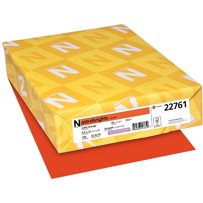 Astrobrights Card Stock, 8-1/2 x 11 Inches, Orbit Orange, pk of 250