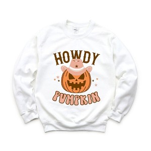 Simply Sage Market Women's Graphic Sweatshirt Howdy Pumpkin - 1 of 4