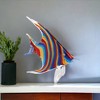 HomeRoots 9" Blue and Red Murano Glass Fish Figurine Tabletop Sculpture - 2 of 4