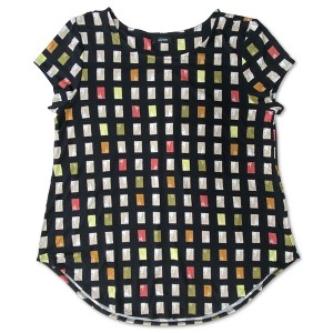Alfani Womens Printed Scoop Neck Pullover Blouse - 1 of 1