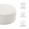 Modway Callum Large 38 in. Round Woven Heathered Fabric Upholstered Ottoman - 4 of 4