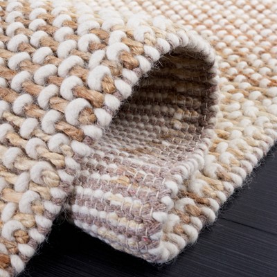 Artisan Woven Natural Beige Wool 8' x 10' Rectangular Rug