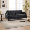 CAVINAS Chenille Sofa Bed with LED light and USB Charging Port,Upholstered Loveseat Sofa with Storage Bag for Living Room,Bedroom - 2 of 4