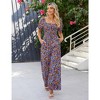 Whizmax Women's Summer Smocked Jumpsuits Casual Square Neck Short Sleeve High Waist Wide Leg Rompers with Pockets - 2 of 4
