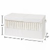 Sweet Jojo Designs Boy or Girl Gender Neutral Unisex Fabric Storage Toy Bin Bohemian Fringe Solid Ivory - 3 of 4
