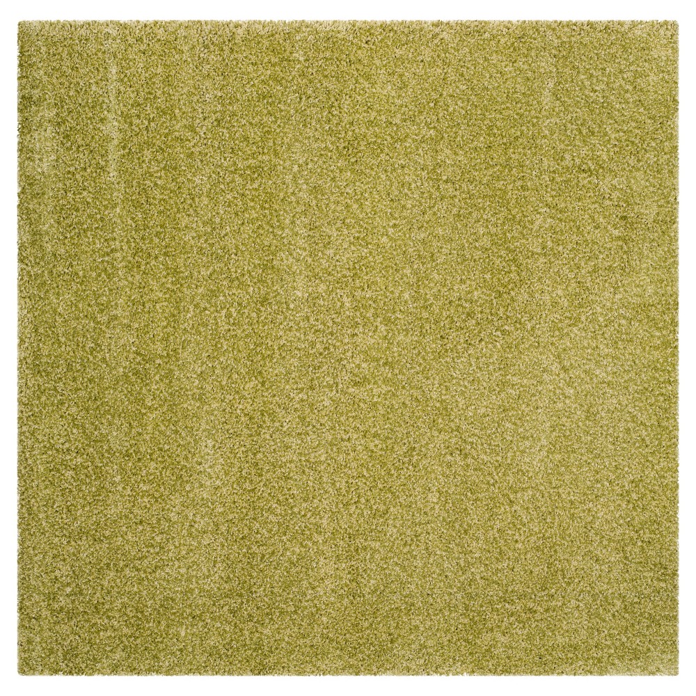 Green Solid Loomed Square Area Rug - (6'7inx6'7in) - Safavieh