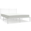 vidaXL Metal Bed Frame with Headboard White 59.8 in.x78.7 in. - 2 of 4