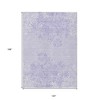 Lilac Purple And Ivory Floral Washable Indoor Outdoor Area Rug - 3 of 4