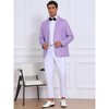 INSPIRE CHIC Men's Notch Lapel Single Breasted Formal Business Striped Blazer - 4 of 4