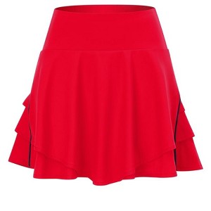 Women's Tennis Skirts High Waist with Pocket Athletic Ruffle Golf Skorts Skirts for Women Casual Workout - 1 of 4