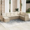 vidaXL Garden Sofa Set Beige, Cream White - 2 of 4