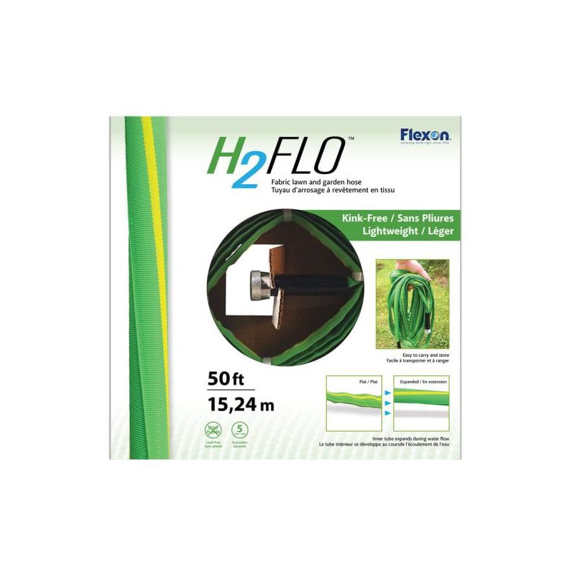 Flexon H2Flo Lightweight Fabric Garden Hoses, 1 of 5