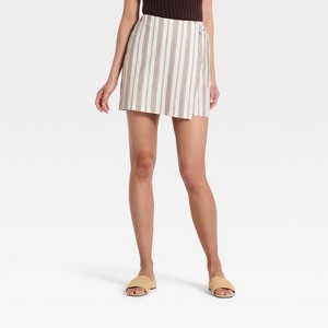 新品　BRIEFING WS SUMMER BASIC SKIRT ベージュS Women's Linen Wrap Mini Skirt - A New Day™ Brown XS : Target
