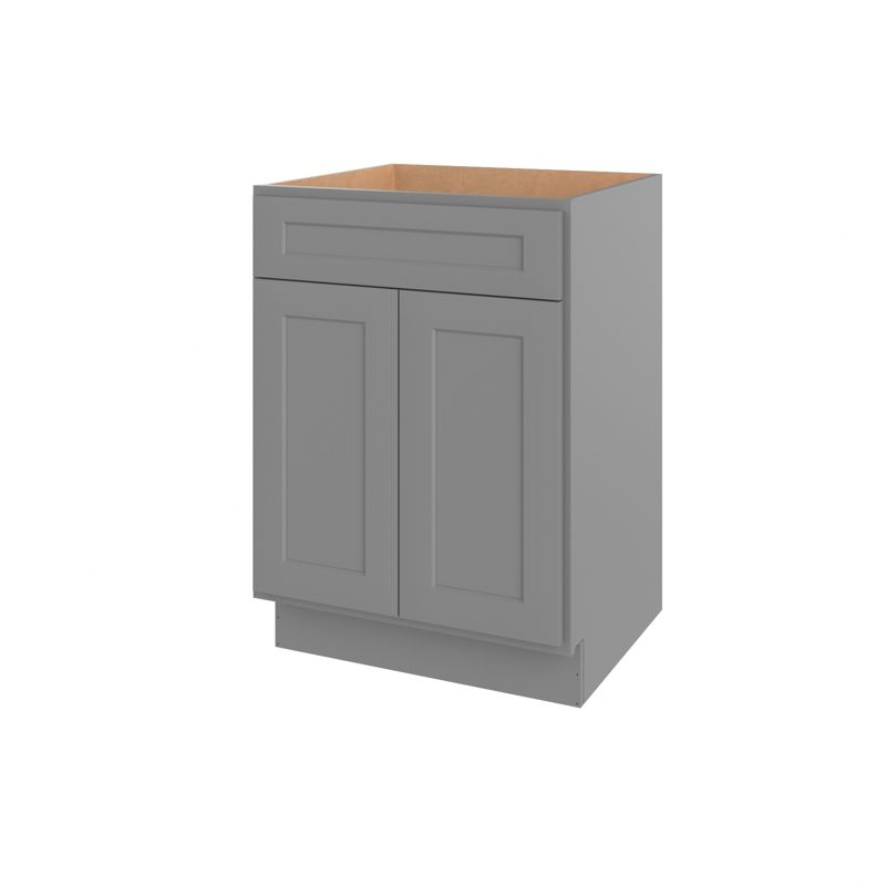 HOMLUX 24 in. W  x 21 in. D  x 34.5 in. H Bath Vanity Cabinet without Top in Shaker Grey, 3 of 7