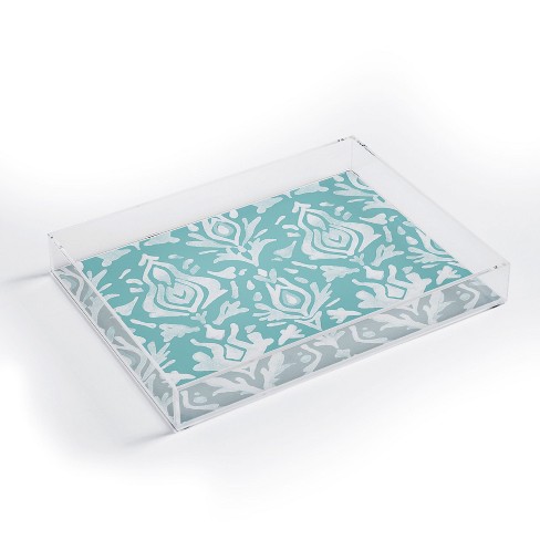 Cat Coquillette Cowgirl Boots Teal Yellow Acrylic Tray - Deny Designs :  Target