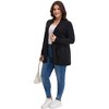 Agnes Orinda Women's Plus Size Open Front Long Sleeve Loose Casual Knit Cardigans with Pocket - 3 of 4