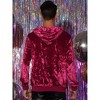 Lars Amadeus Men's Long Sleeves Velvet Drawstring Hooded Pullover Sweatshirts - 3 of 4