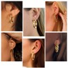 Turandoss 14k Gold Silver Hoop Earrings for Women Girls - Small Hypoallergenic Earrings Set, Gold Jewelry for Women, Teen Girl Gifts Trendy Stuff - 4 of 4