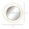 SEVOBAL Bathroom Vanity Mirrors Round Metal Frame High Quality Glass Shatter Proof Anti Fog Technology Moisture Resistant, Gold, 25.6"*0.4"*25.6" - 3 of 4