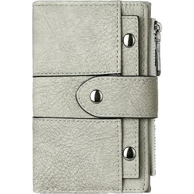 Multi - Function Leather Wallet with 9 Card Slots, Zipper Pocket and ID Windows