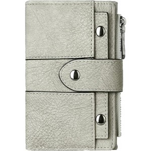 Multi - Function Leather Wallet with 9 Card Slots, Zipper Pocket and ID Windows - 1 of 4