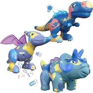 Dinosaur Set for Kids Ages 3-5, Magnetic Mix or Match Dino, 3 Pcs Kits Include Three Dinosaurs, Creative STEM Educational Gift for Boys and Girls - 1 of 4