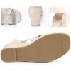 BLISSFUL STEP Women's Lace Up Wedge Heels Open Toe Wedges Sandals - 3 of 4