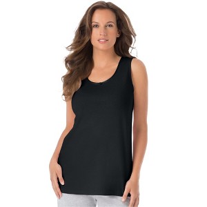 Dreams & Co. Plus Size Knit Sleep Tank - 1 of 4