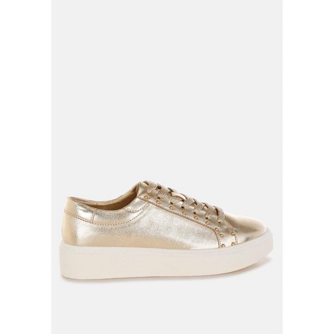 Женские кроссовки Rag & Co Womens Cincinati Metallic Pleather Chunky Sneakers 5