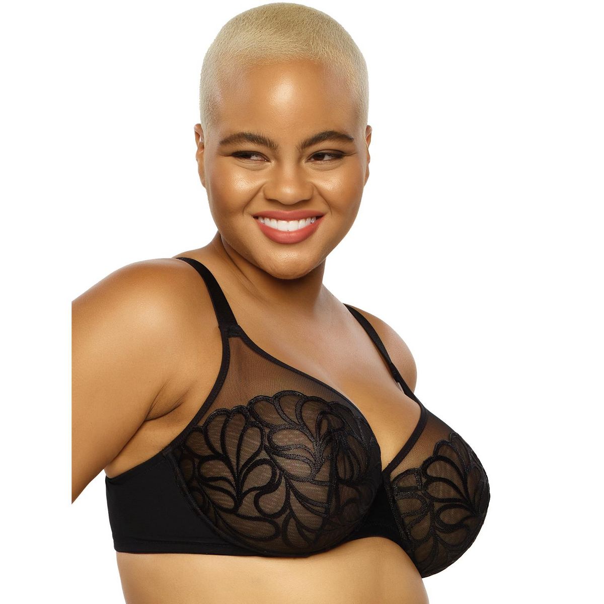 Women's Lotus Embroidered Unlined Bra - Feminine, Natural Lift Underwire, Sizes 32C-44H - Felina - thumbnail 5