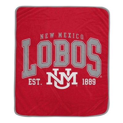 NCAA New Mexico Lobos Vintage Arch Block Flannel Fleece Blanket