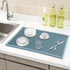 REGALWOVEN Waterproof & Durable Concave Convex Design Silicone Dish Drying Mat for Kitchen Counter - 2 of 4