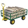 Heavy-Duty 2-in-1 Garden Wagon Utility Steel Cart with All-Terrain Tires and Removable Mesh Side Panels - 2 of 4
