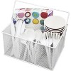 LunaLulinlk Utensil Caddy Silverware, Napkin Holder and Condiment Organizer, Multi-Purpose Steel Mesh Caddy - 2 of 4