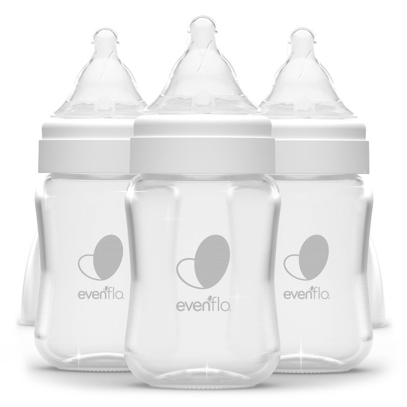 Evenflo 3pk Balance Wide-Neck Anti-Colic Baby Bottles Glass - 6oz, 3 of 12