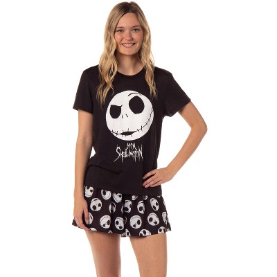 The Nightmare Before Christmas Women's Jack Skellington Sleep Pajama Set Black
