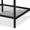 Overton Wood and Metal End Table Oak/Black - Baxton Studio: Industrial Square Accent Table for Living Room - 4 of 4