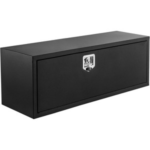 Truck Bed Toolbox Underbody Truck Box Black Steel Under Truck Toolbox with Lock,Waterproof Heavy Duty Tool Box Storage Organizer Chest - 1 of 4