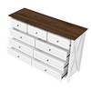 Grungis Wood Rustic Drawer Storage Cabinet,Modern Horizontal Storage Organizer with 9 Drawers and Silver Handle for Bedroom Living Room - 4 of 4