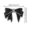 INSPIRE CHIC Women's Elegant Shiny Rhinestones Sparkles Brooch Bow Ties for Party Wedding - 2 of 4