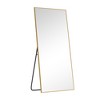 MAYEERTY Aluminum Rectangle Gold Full Length Mirror with Stand for Living Room Bedroom - 4 of 4
