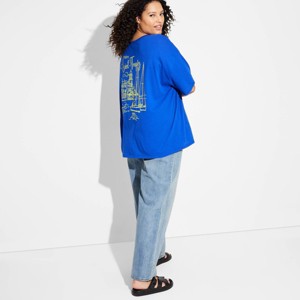 Women's Oversized Short Sleeve Graphic T-Shirt - Wild Fable™ - 1 of 3